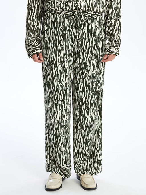 Beli Lastikli Desenli Kad?n Pantolon