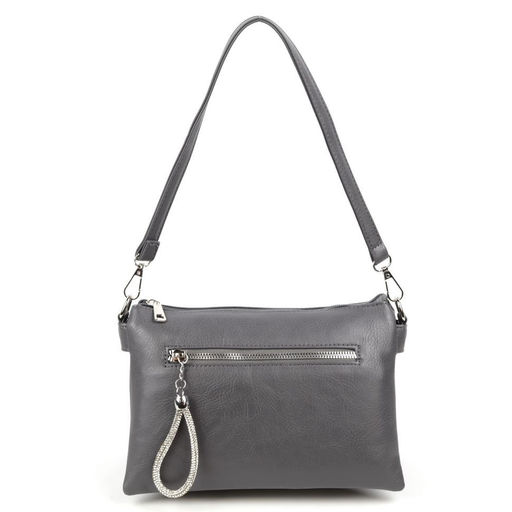 Женская сумка через плечо из эко кожи с пятью отделениями 95350 Серый - Cidirro фото 2