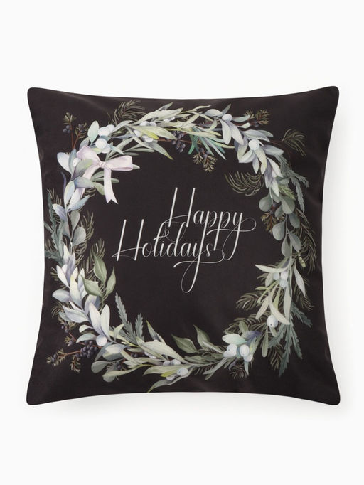 Наволочка декоративная новогодняя Этель. Happy holidays, 4040 см, велюр  фото 2