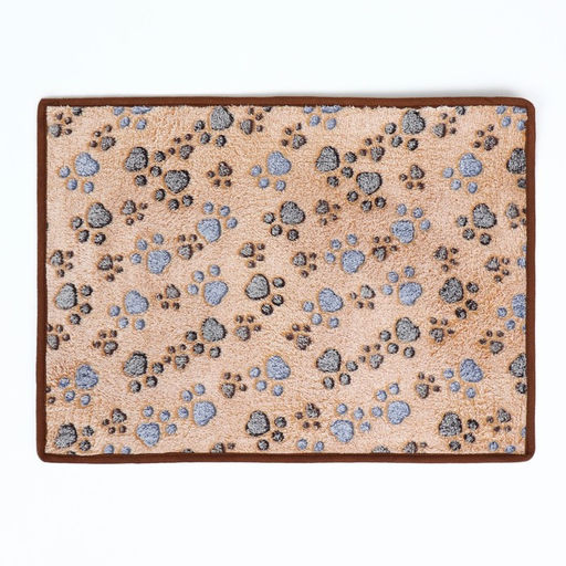 Коврик для отдыха животных, двусторонний (флис+ротанг), 55 х 45 см, бежевый - Пижон фото 3