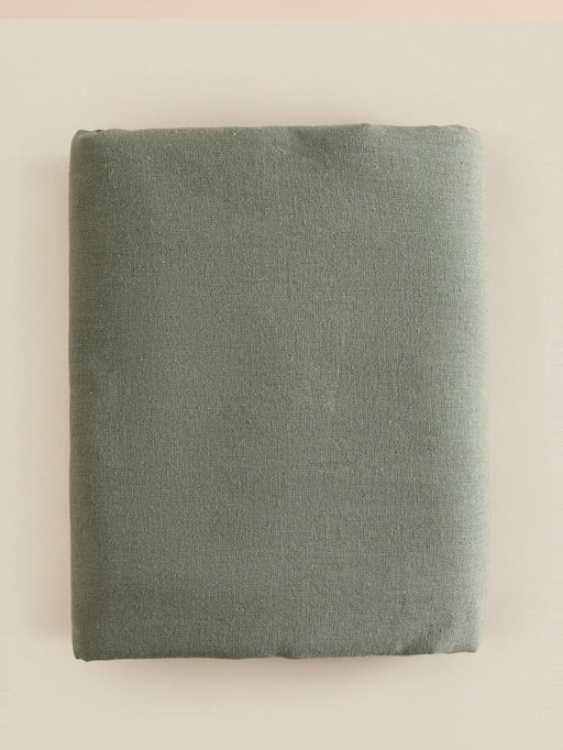 Пододеяльник 2-спальный SL Home Linen collection, 200220 см, зелёный, полулён - Sima-land home фото 4