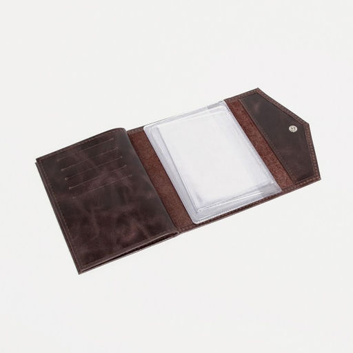 Обложка для автодокументов и паспорта, цвет коричневый - Textura фото 4