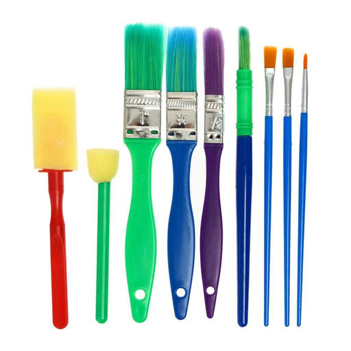 Набор кистей для рисования, 9 штук, МИКС