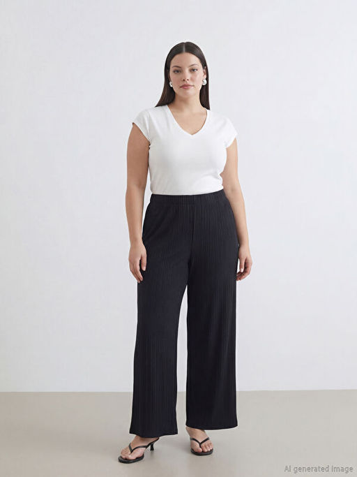 Beli Lastikli Dokulu Kad?n Pantolon