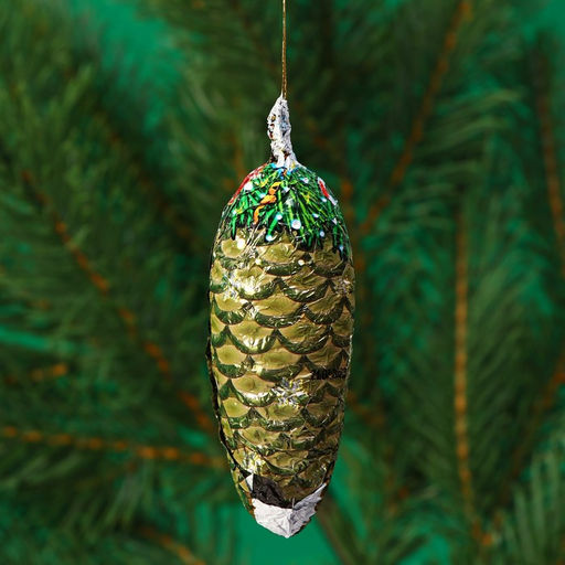 Цена за 3 шт. Шоколадная фигурка новогодняя Шишка еловая на нитке, МИКС, 18 г - Simaland фото 2