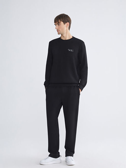 Bisiklet Yaka Erkek Sweatshirt