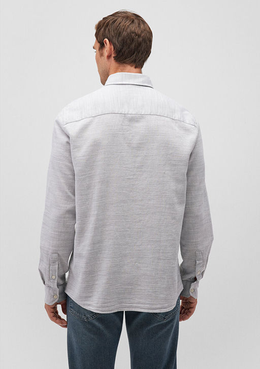 Gri Gomlek - Mavi фото 4