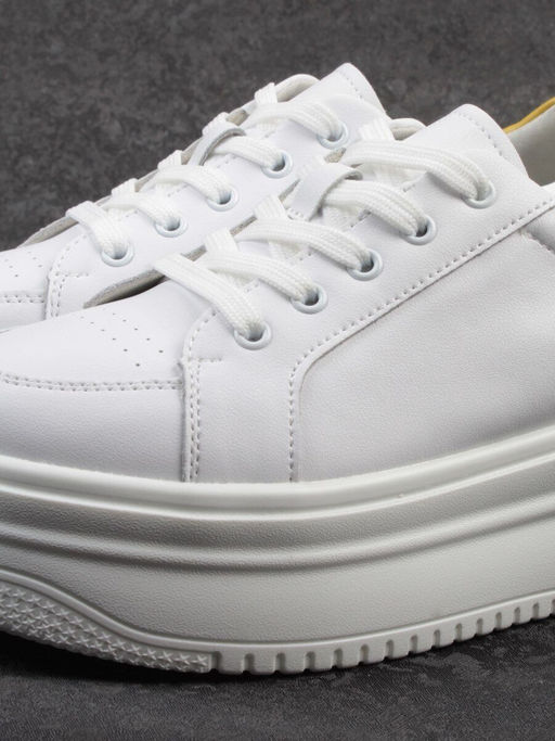 03-YC457-2 WHITE Кроссовки женские (натуральная кожа) - Фабричный китай фото 5