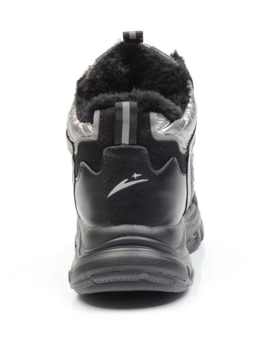 04-8525-4 BLACK Ботинки зимние женские (искусственные материалы)