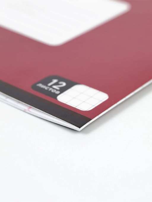 Цена за 20 шт. Тетрадь в клетку, 12 листов, А5, на скрепке, блок №1 «Герб» МИКС