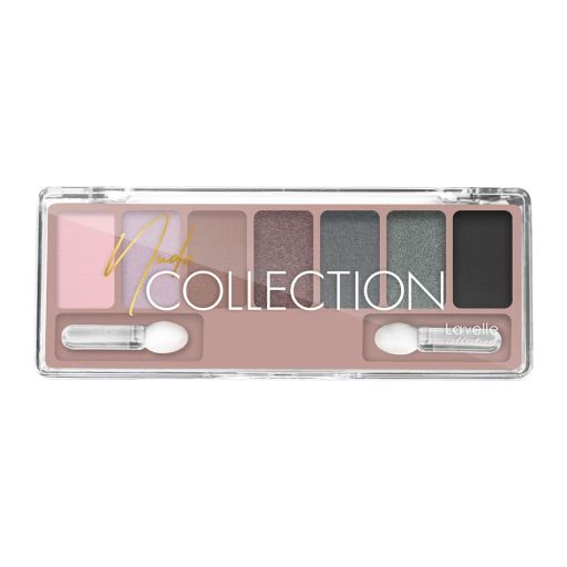 LavelleCollection Тени для век NUDE COLLECTION 7-ми цветные тон 04 серо-розовый нюд