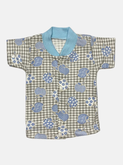 Кофта супрем с коротким рукавом, арт.C-KF125-SU, голубой яблоки - Мамин малыш фото 2