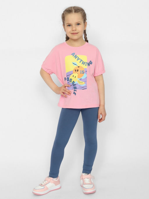 CRB wear/CSKG 70414-48 Брюки модель легинсы для девочки,темно-серый/Ex.Cherubino  фото 2
