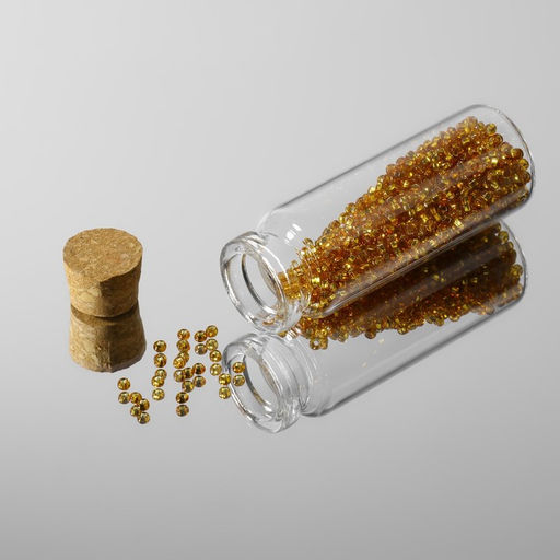 Цена за 3 шт. Баночки для хранения бисера, с пробкой, d=2.2×6 см, 5 шт.