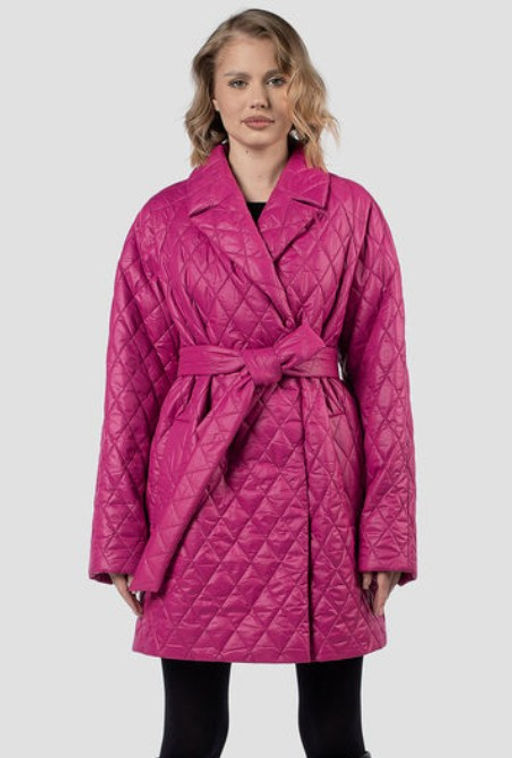 01-12198 Пальто женское демисезонное (пояс) - El podio фото 8