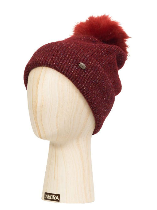 Шапка жен. шерсть+нейл+акр+люр LB-D77103 bordo - Labbra фото 7