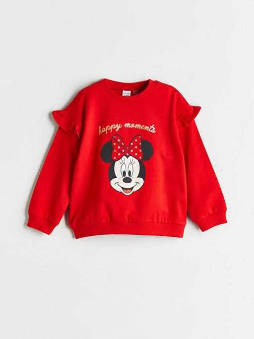 Minnie Mouse Lisansl? K?z Bebek Sweatshirt ve Tayt