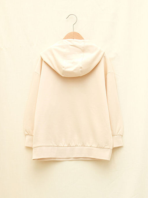 Kap??onlu Bask?l? Uzun Kollu Erkek ?ocuk Sweatshirt - Waikiki фото 2