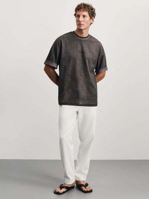 Футболка с эффектом garment dye / Zarina  фото 2