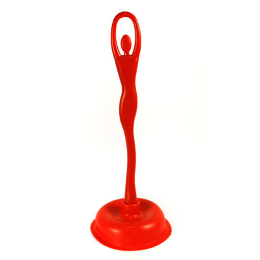 Вантуз резиновый д15см, пластмассовая ручка, с резьбой 33см "Силуэт" (Китай)