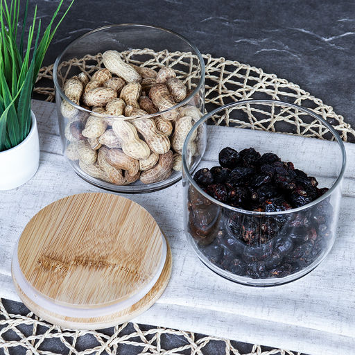 Банка для хранения 2-х ярусная бамбуковая крышка 8 см / LCSC22-8/уп 40/ - Галеонтрейд фото 11