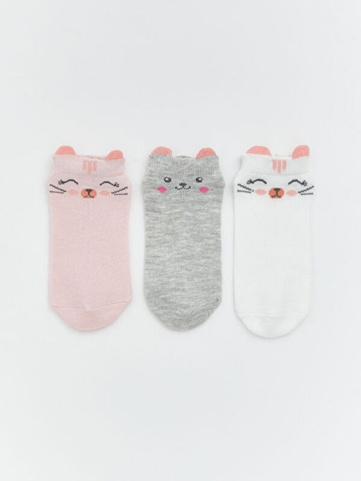 Desenli K?z ?ocuk Patik ?orap 7li