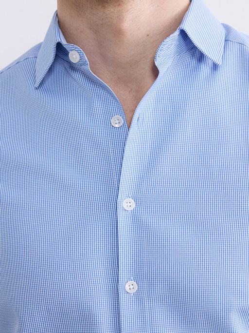 Slim Fit Ekose Erkek G?mlek