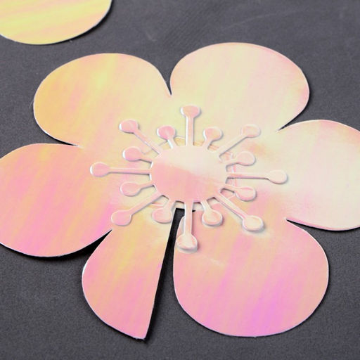 Цена за 2 шт. Топпер для торта Цветы, розовый