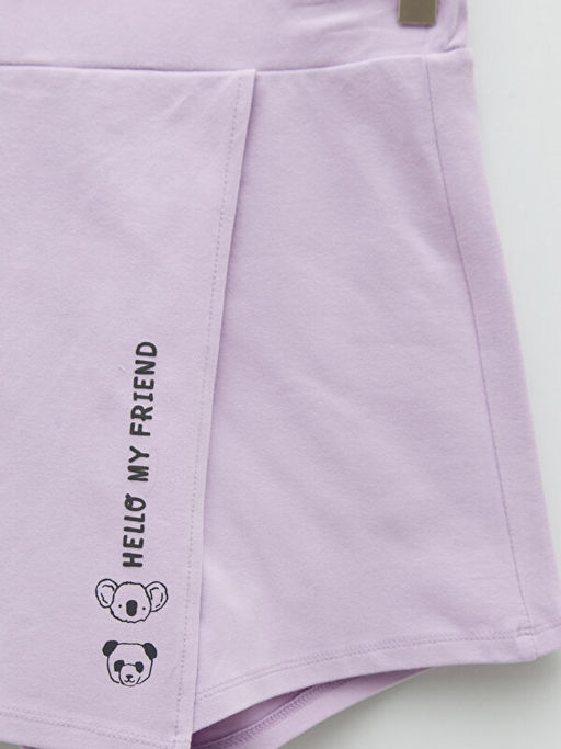 Beli Lastikli Bask?l? K?z ?ocuk ?ort Etek - Waikiki фото 3