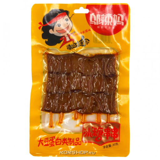 Шашлык из соевого мяса пряный Вулама/Wulama, Китай, 90 г