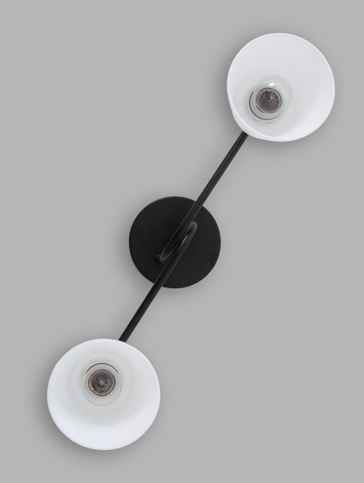 Люстра 12197/2, 2хE27, 40 Вт, чёрный/белый