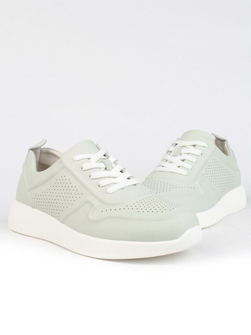 05-PDL195-3 LT. GREEN Кроссовки женские (натуральная кожа) - Фабричный китай фото 12