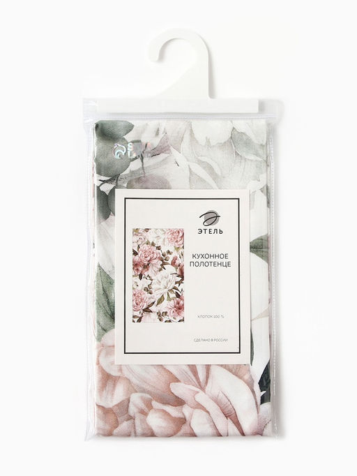 Полотенце Этель Пионы 40х73см, 100% хлопок, саржа 190 г/м2  фото 23