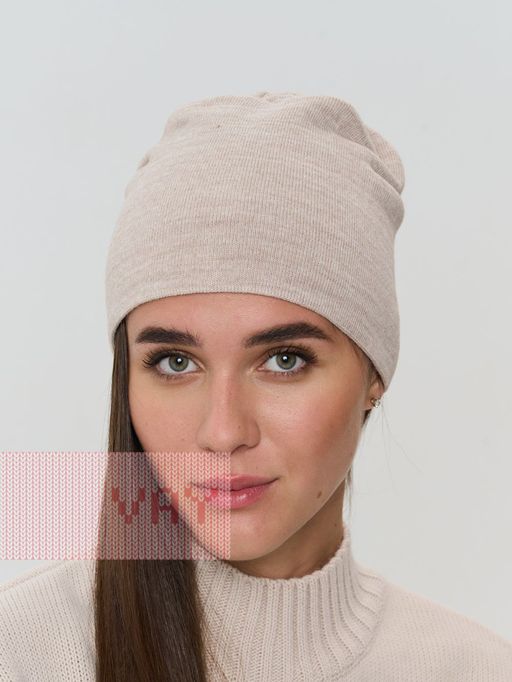 Шапка женская 5232-8436. 133 св.бежевый