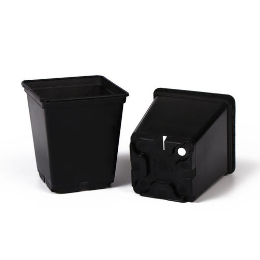 Цена за 36 шт. Горшок для рассады, 250 мл, 7×7×8 см, пластик, чёрный