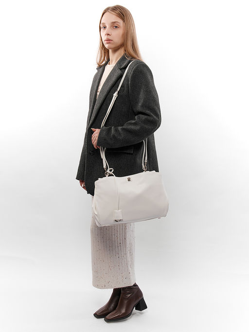 LACCOMA сумка TH1287-белый натуральная кожа  фото 4