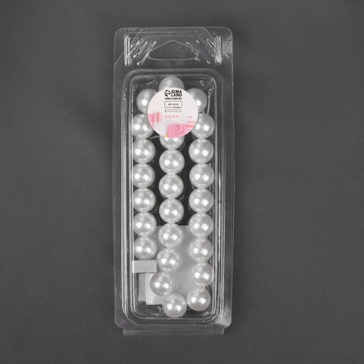 Подхват для штор «Бусы из жемчуга», d=1.5 см, 40±1 см, белый