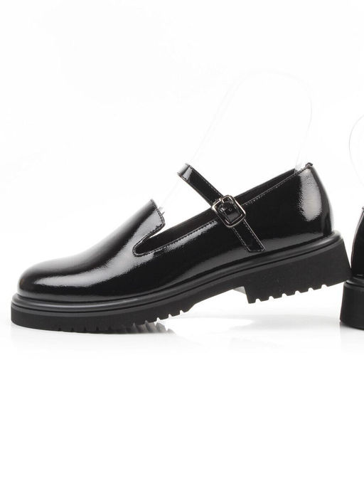 06-DLG05-2 BLACK Туфли женские (натуральная кожа)