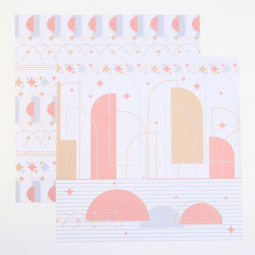 Бумага для скрапбукинга «Яркая геометрия», 12 листов, 30.5×30.5 см, 180 г/м²