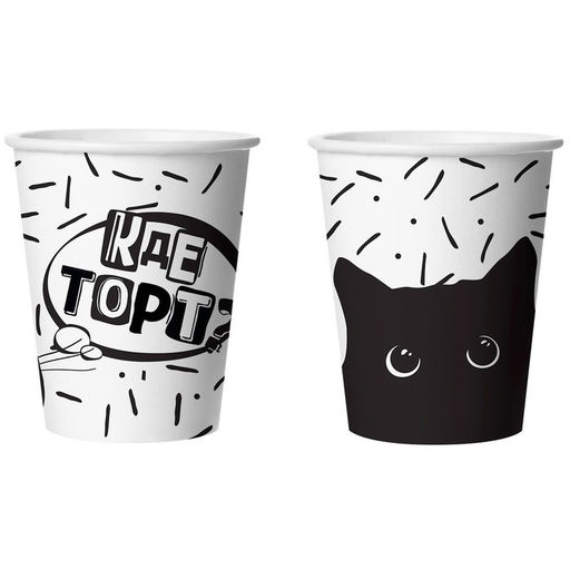 Стакан бумажный «Кусь», в наборе 6 шт., 250 мл