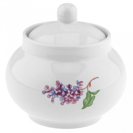 Сахарница фарфоровая Сирень 500мл, д12см, h9см, форма Рубин (Россия) - Домашняя мода фото 2