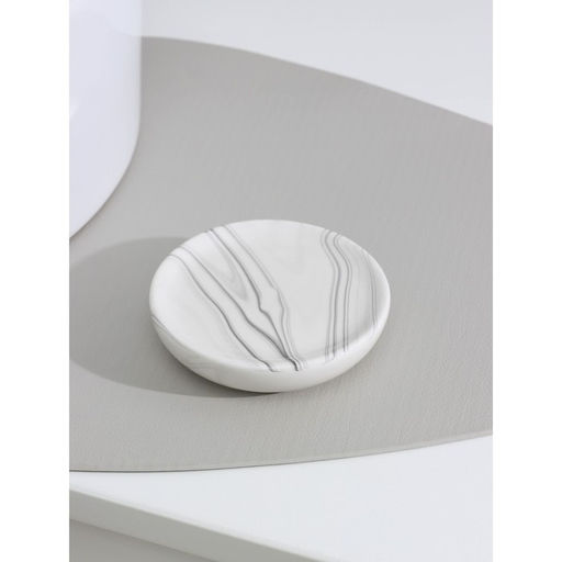 Мыльница керамическая «Розалин», бело-чёрная