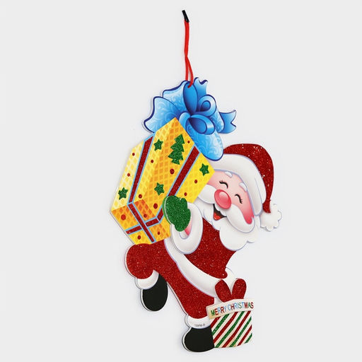 Новогоднее украшение настенное Дед мороз с подарком, подвеска, 42,5х32 см - Simaland фото 2