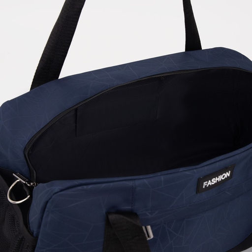 Сумка спортивная на молнии, отдел для обуви, наружный карман, цвет синий - Simaland фото 4