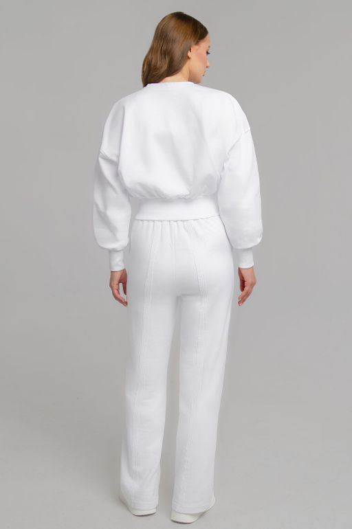 Арт. 2538  Костюм женский с брюками 44-48 (3 шт) Цвет:белый