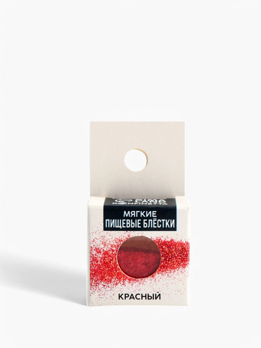 Цена за 2 шт. Пищевые блёстки желатиновые «Красный», 2 г.