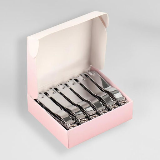 Цена за 4 шт. Кусачки книпсер педикюрные, с пилкой, 7.6 см, в коробке