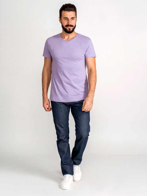 Футболка мужская короткий рукав GREG G146-RM-7001 (сирень м.)  фото 5