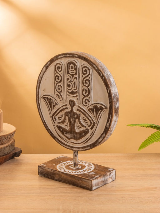 Цена за 2 шт. Сувенир на подставке «Хамса», 24×9×33 см, дерево