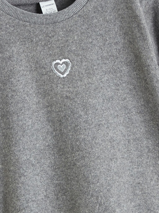 Bask?l? K?z ?ocuk Sweatshirt
